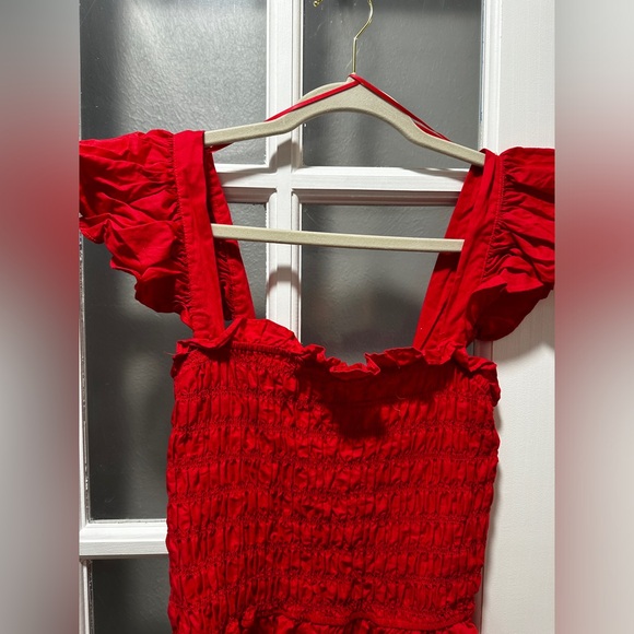 Meraki Smocked Red Top - Picture 6 of 7
